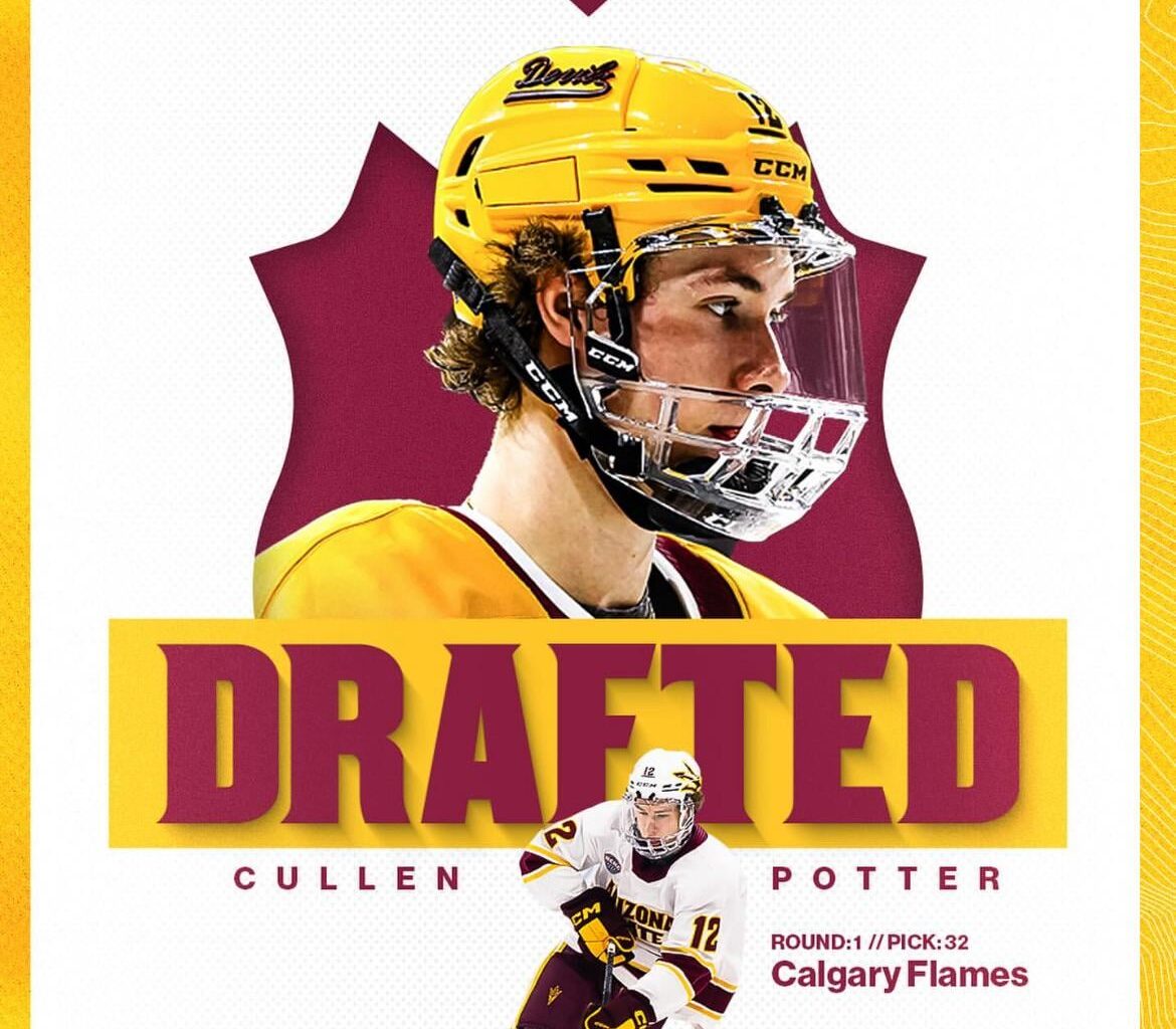 Sun Devil forward, Cullen Potter, goes in the first round of the NHL draft tonight