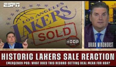[Windhorst] “In late April, TWG Global raised $15 billion to ‘build up sizable stakes in a range of sports assets.’ $10 billion of that money was invested by a firm in Abu Dhabi. Two months later, TWG buys the Lakers for $10 billion. I’m just pointing that out.”