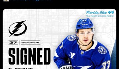 Yanni Gourde signs 6x2.33M extension in Tampa Bay
