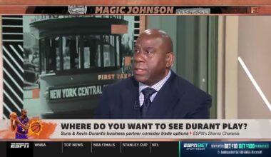 Magic Johnson gives his definition of what a Superstar is: "A person who can go on the road and sell the building out."