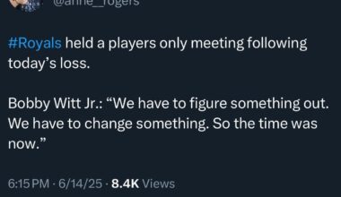 You know the season’s over when they start having players only meetings