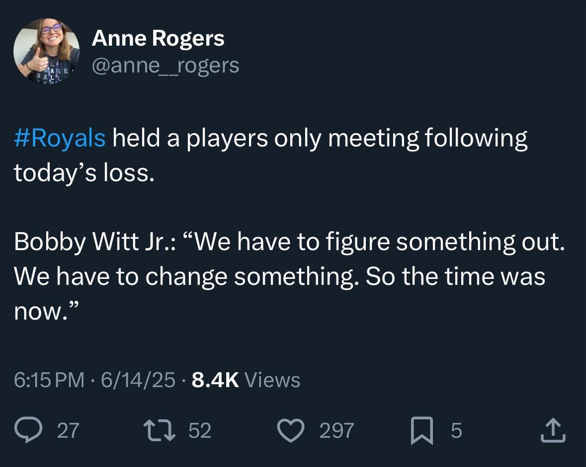 You know the season’s over when they start having players only meetings