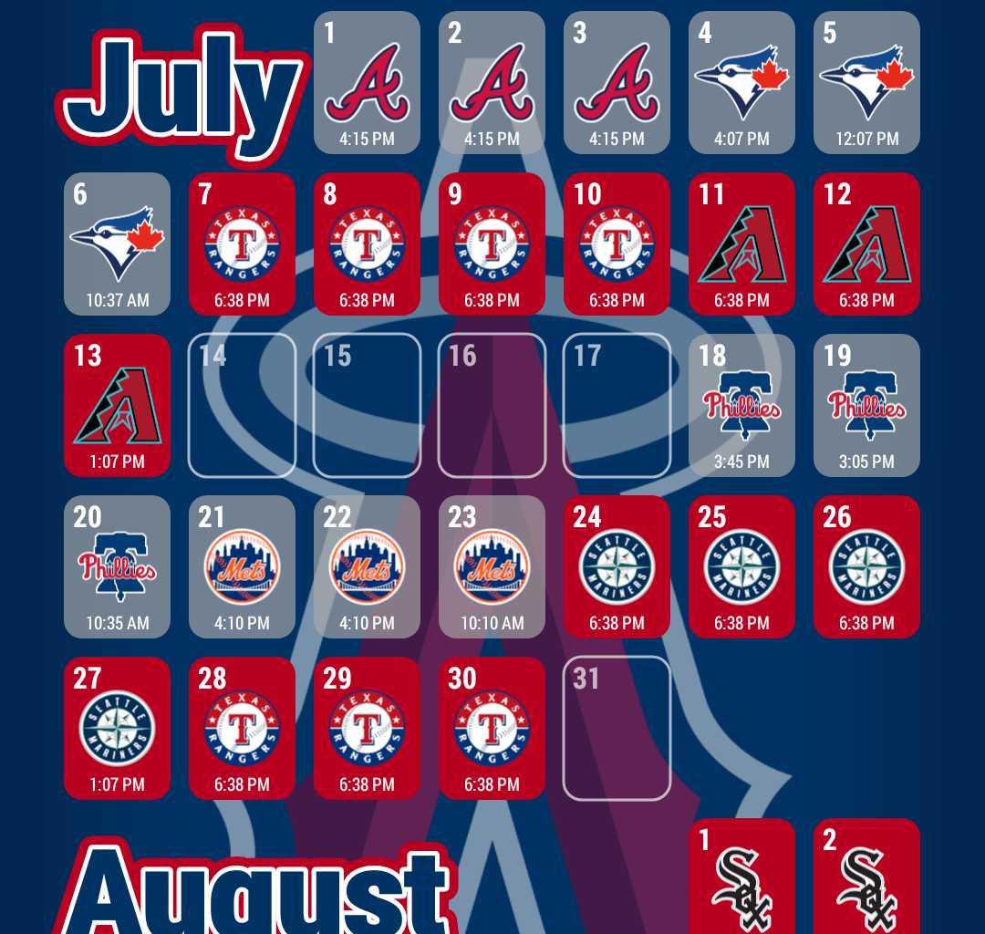 A new month is just around the corner, so here are some new schedules.