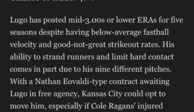 Jeff Passan thinks there is a 40% chance of a Seth Lugo trade