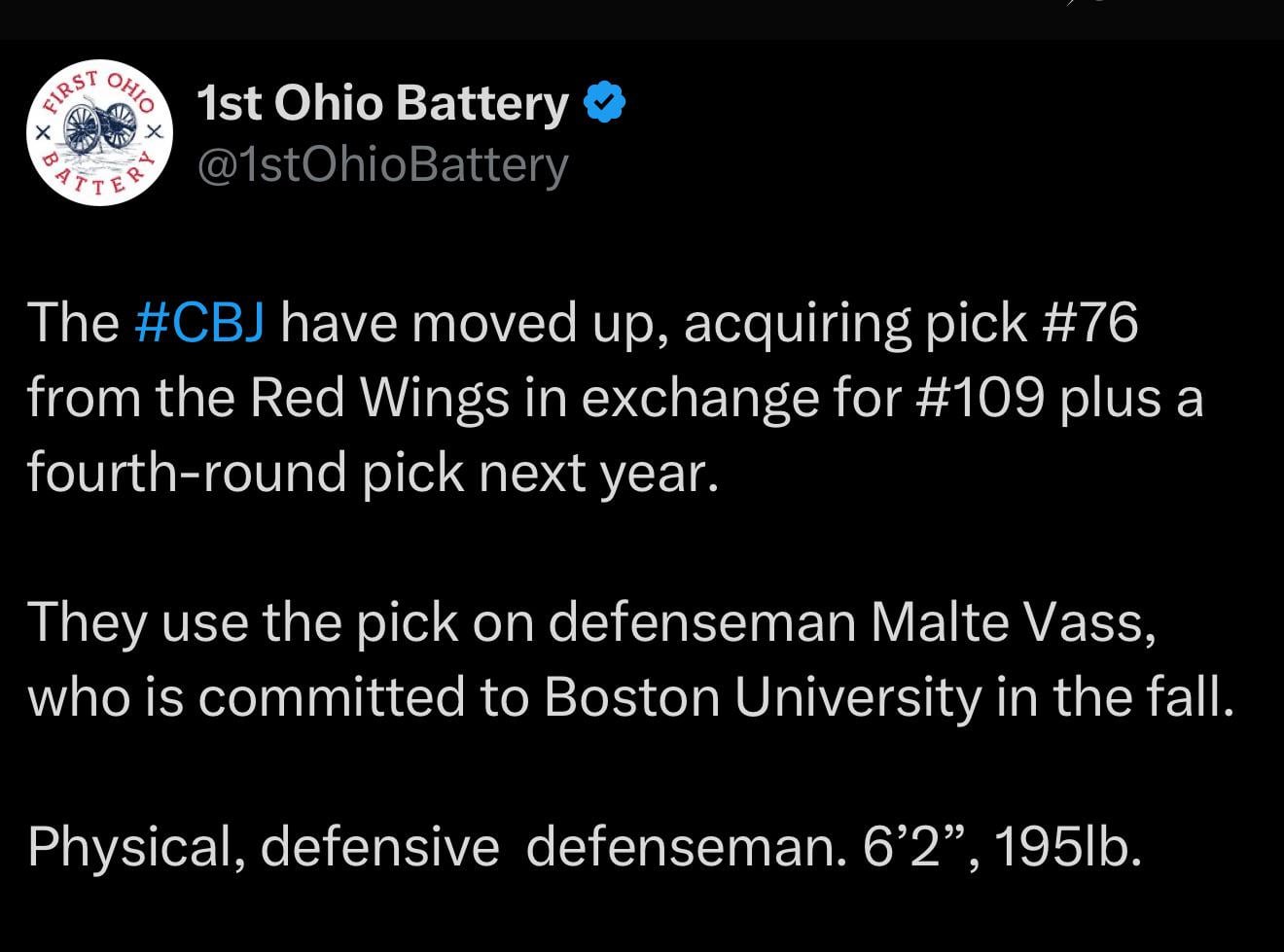 Don takes another 6’2, 200lbs defenseman.