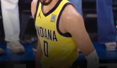 [Charania] Breaking: Indiana Pacers star Tyrese Haliburton sustained a torn right Achilles tendon in Game 7 against Oklahoma City, sources tell ESPN. Haliburton played through a calf strain in the same leg during the NBA Finals for an opportunity to win a championship.