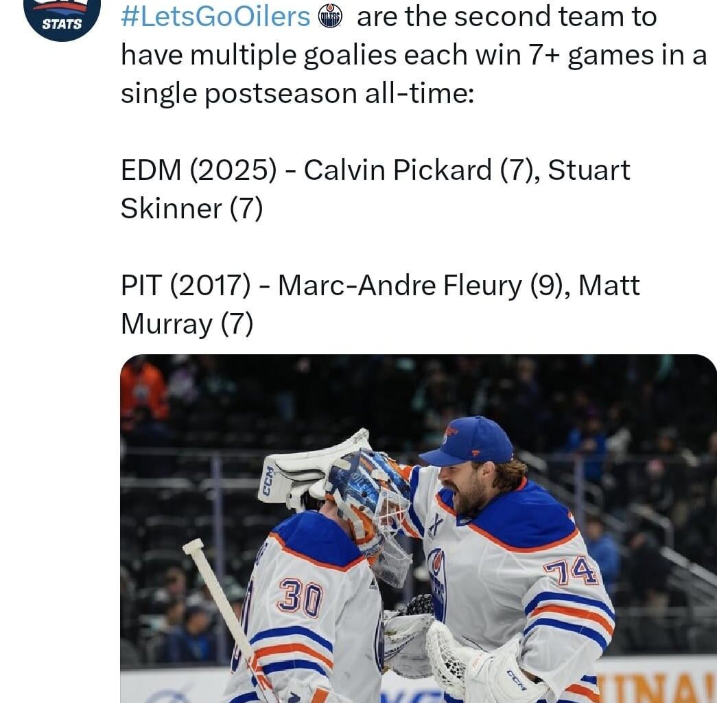 The Oilers Goalie Tandem Has Historical Win Standing
