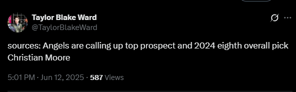 [Taylor Blake Ward] Moore called up