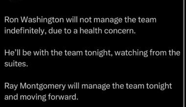 [Sam Blum] Ron Washington will not the team indefinitely for the Angels.