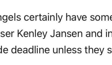 “(Angels) don’t plan to sell at the trade deadline, unless they suddenly fall apart.” - Bob Nightengale