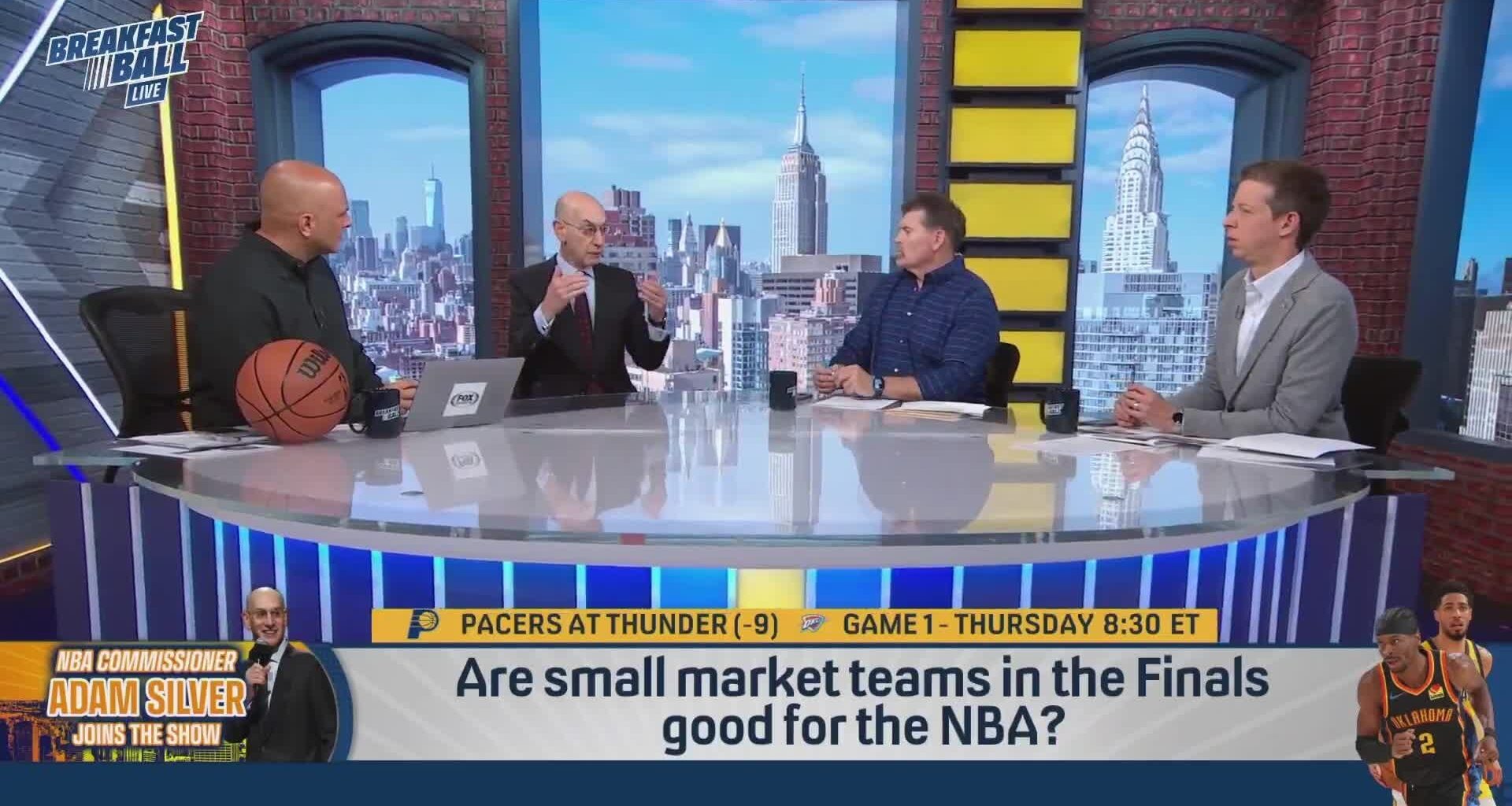 NBA Commissioner Adam Silver: "If we were going into a Super Bowl and it was Packers vs. Steelers you guys would celebrate that. People wouldn't talk about Pittsburgh being a small market. It's been intentional to create a CBA that allows more teams to compete."