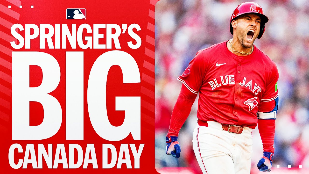 George Springer homers TWICE and drives in SEVEN on CANADA DAY! 🇨🇦