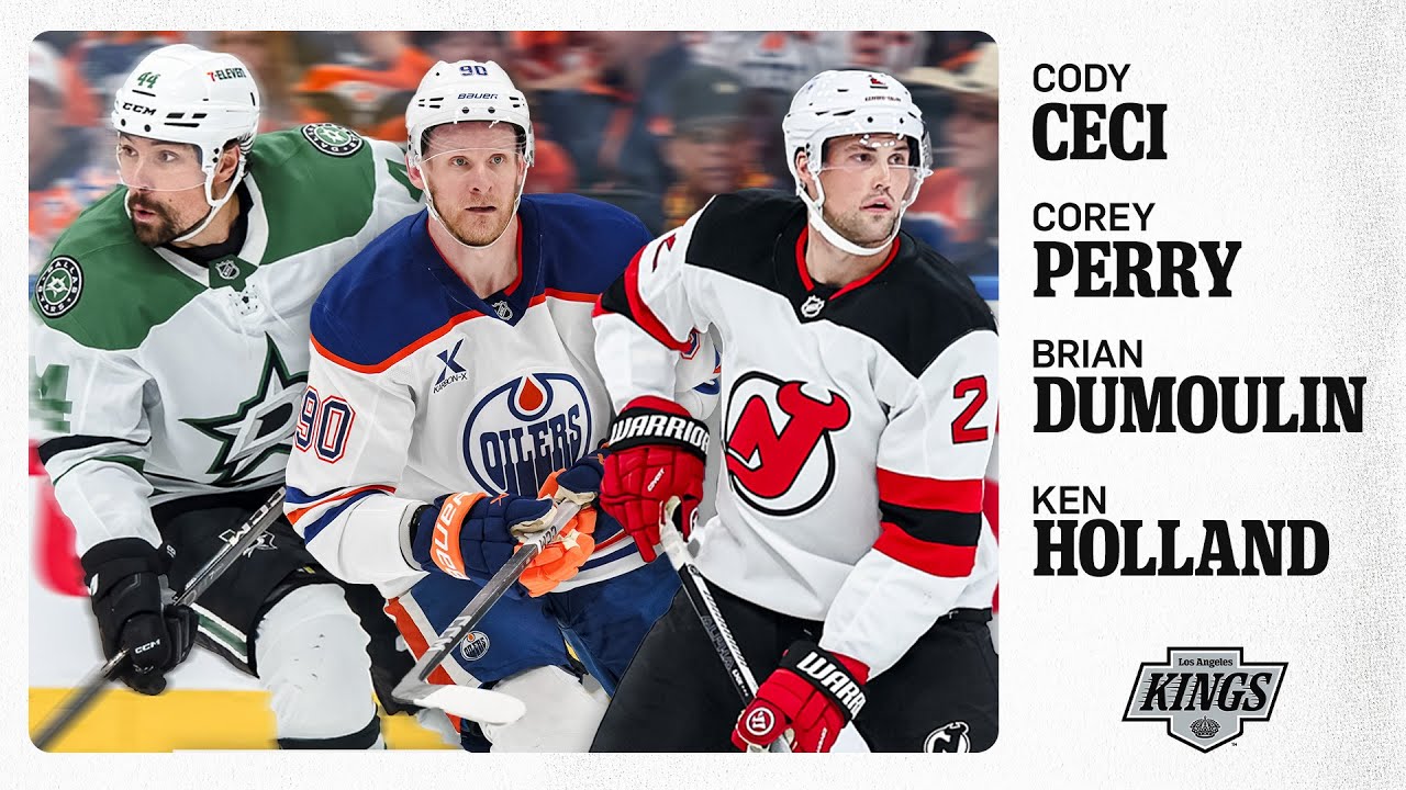 New LA Kings Cody Ceci, Corey Perry, and Brian Dumoulin + GM Ken Holland | NHL Free Agency Media