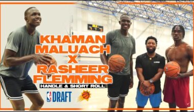 Phoenix Suns Lottery Pick Khaman Maluach & Rasheer Fleming Train for Summer League