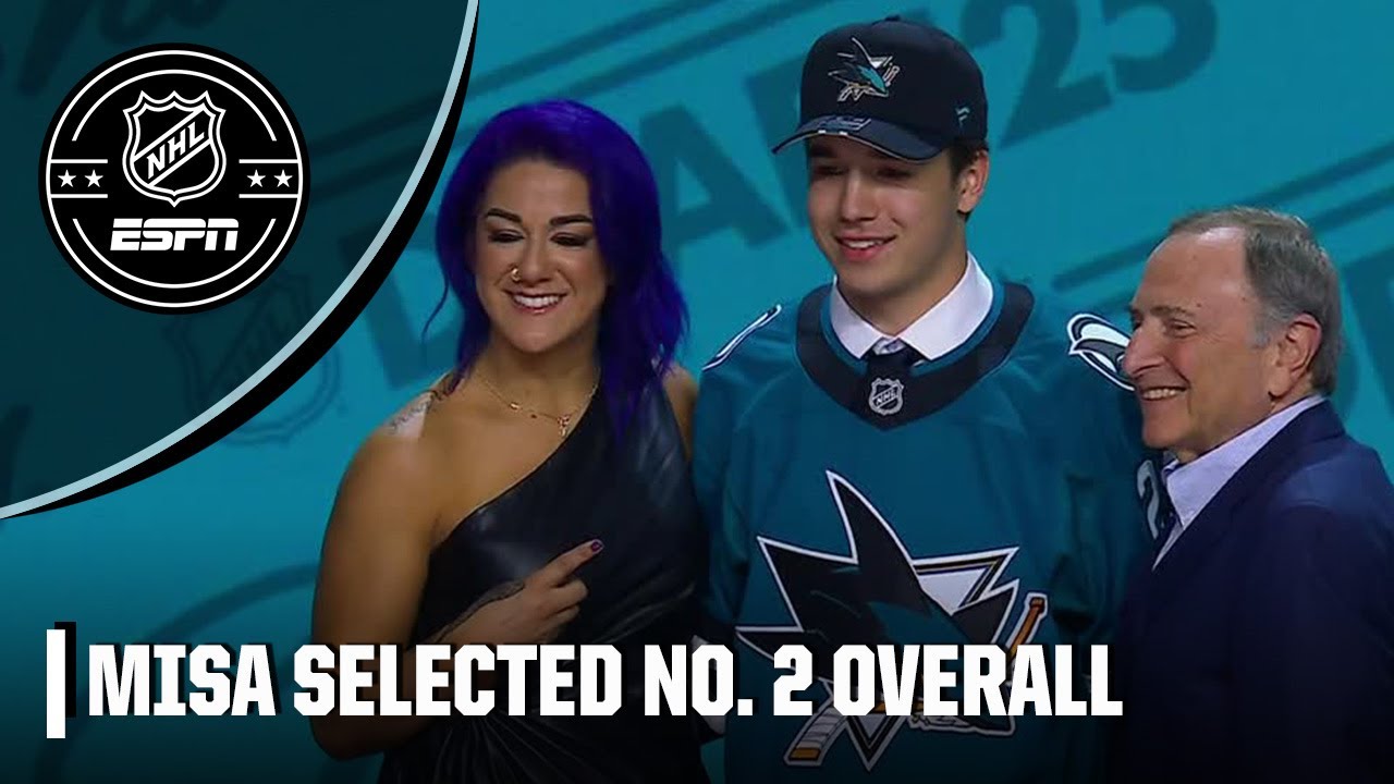 San Jose Sharks select Michael Misa with the No. 2 pick in the 2025 NHL Draft, Bayley announces