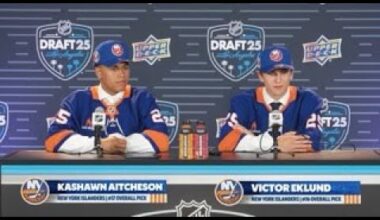 Kashawn Aitcheson & Victor Eklund Address Media After Being Picked in Round 1 In The 2025 NHL Draft!