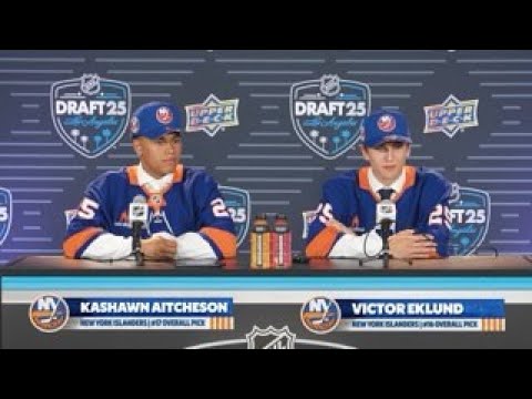 Kashawn Aitcheson & Victor Eklund Address Media After Being Picked in Round 1 In The 2025 NHL Draft!