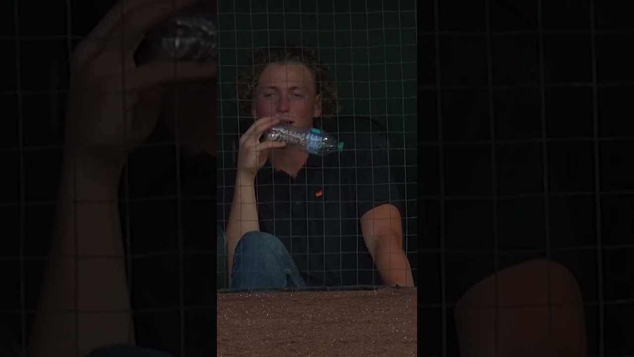 Top draft prospect Ethan Holliday and his dad Matt Holliday are at tonight's Nationals-Angels game!