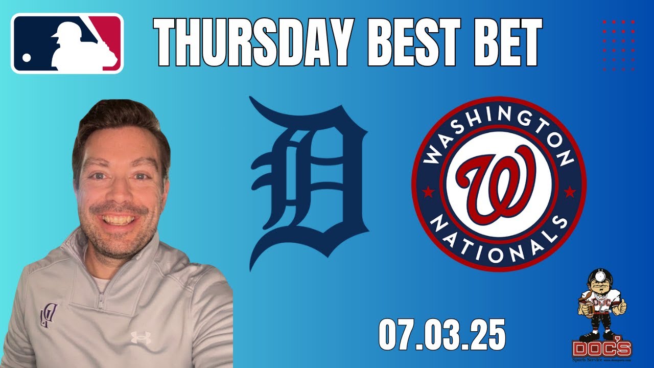 Detroit Tigers vs Washington Nationals - MLB Picks & Predictions 7/3/25 - FREE MLB Best Bets & Odds