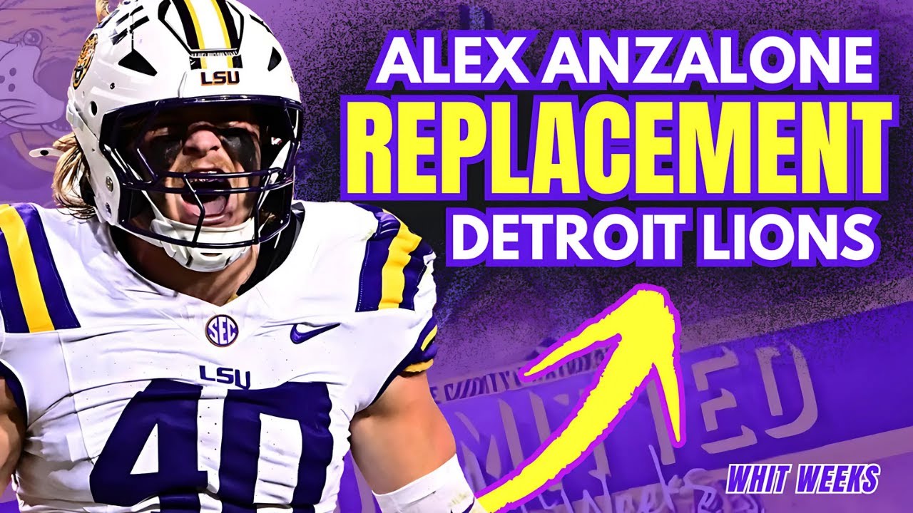 Detroit Lions REPLACEMENT For Alex Anzalone