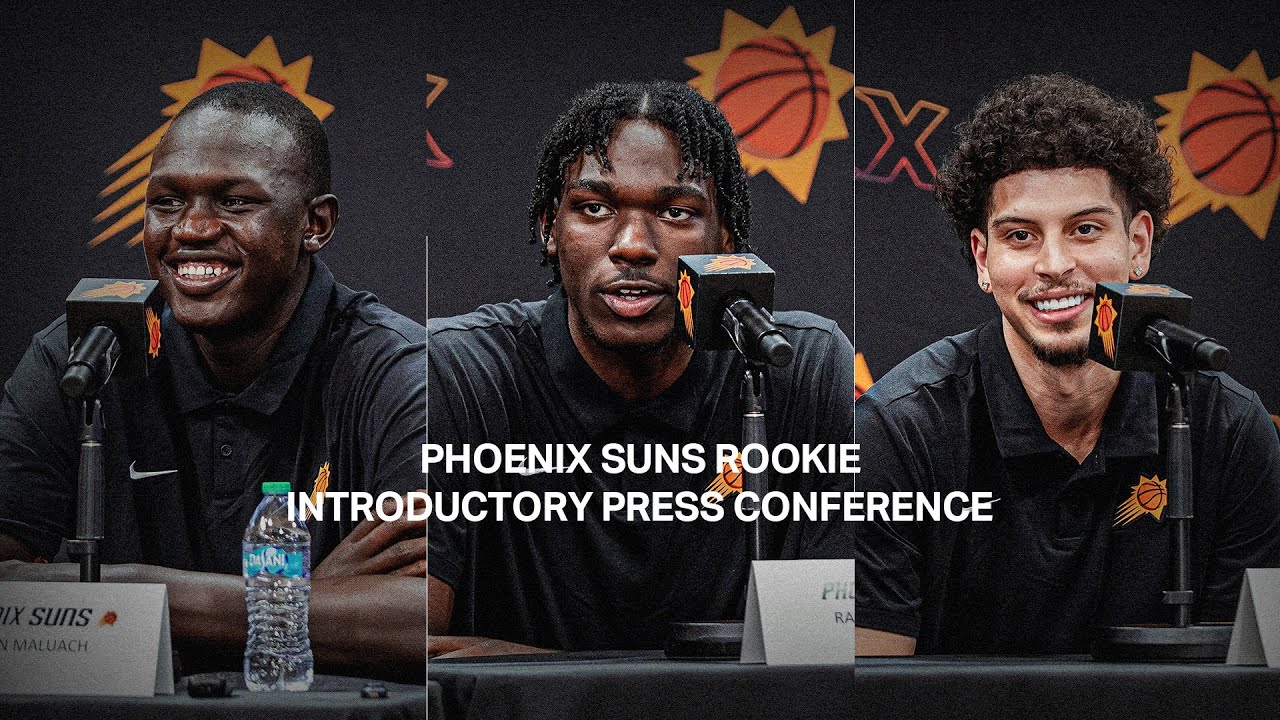 Phoenix Suns Rookie Introductory Press Conference: Khaman Maluach, Rasheer Fleming, and Koby Brea