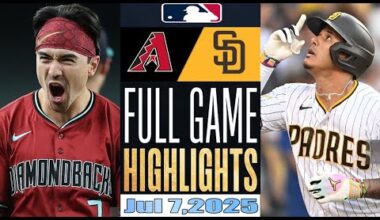 San Diego Padres Vs Arizona Diamondbacks Full Game Highlights Jul 07, 2025 MLB Season 2025