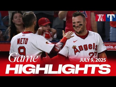 Rangers vs. Angels Game Highlights (7/9/25) | MLB Highlights