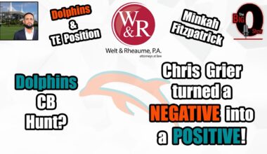 Big O and David Furones - Miami Dolphins GM Chris Grier Turned a NEGATIVE into a POSITIVE!