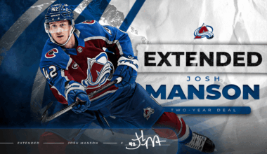Josh Manson has signed a two-year extension with the Avalanche,