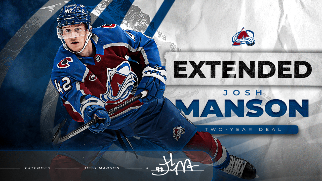 Josh Manson has signed a two-year extension with the Avalanche,