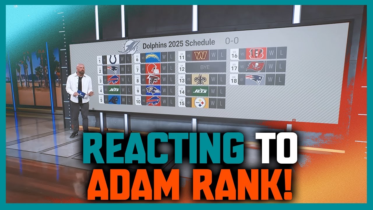 REACTING: Adam Rank Miami Dolphins 2025 Record Prediction!