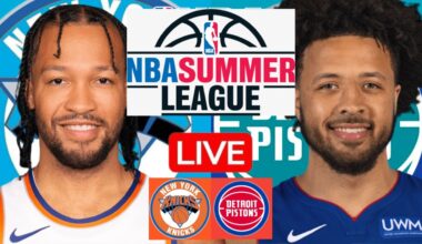 LIVE: NEW YORK KNICKS vs DETROIT PISTONS | NBA SUMMER LEAGUE | PLAY BY PLAY | SCOREBOARD