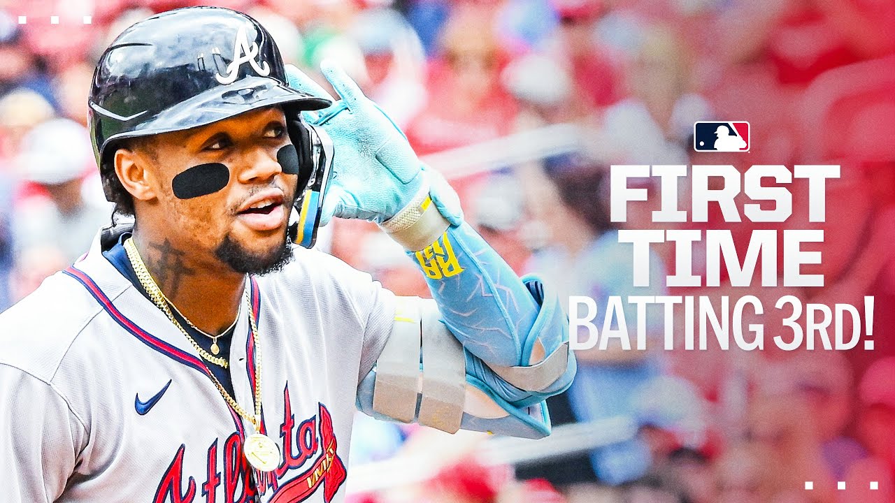 Ronald Acuña Jr. hits his FIRST HOMER hitting 3rd in the Braves order!