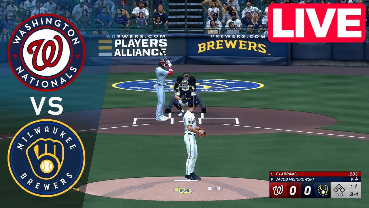 MLB LIVE🔴 Washington Nationals vs Milwaukee Brewers - Jul 12, 2025 | Full Game MLB 2025 EN VIVO