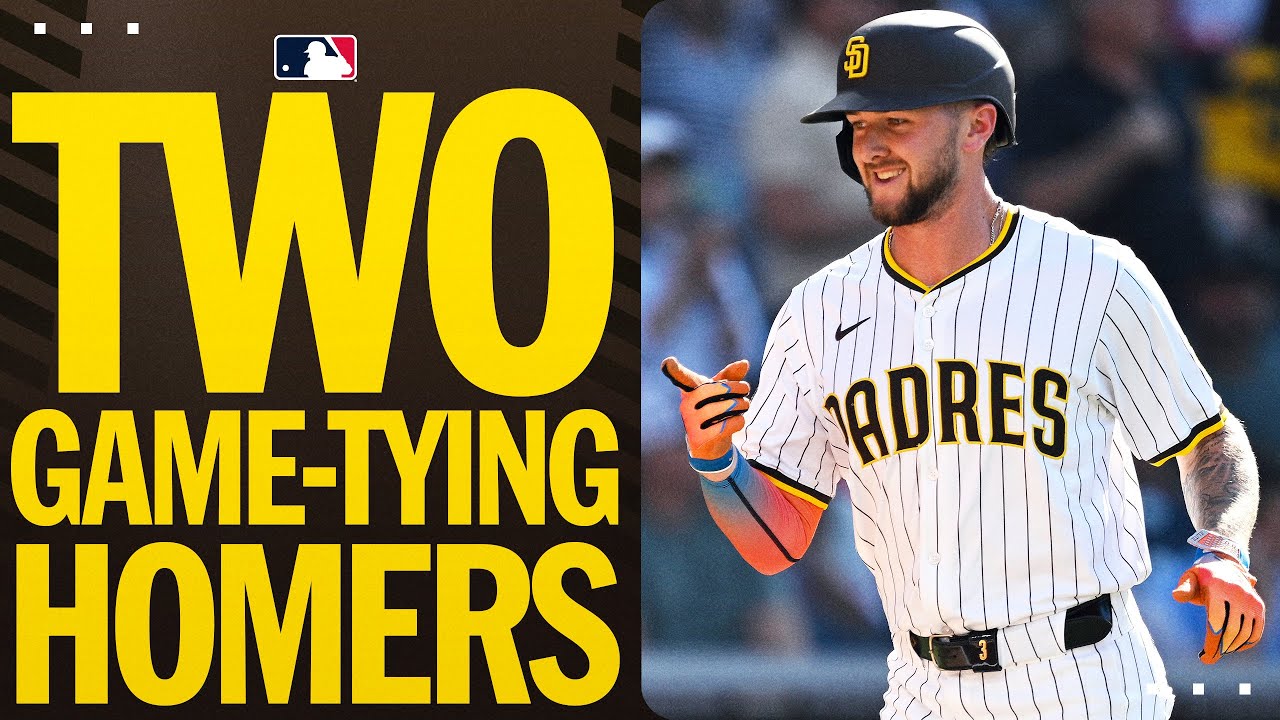 Jackson Merrill hits TWO GAME-TYING HOMERS off of Zack Wheeler 🤯
