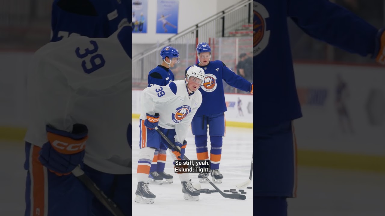 Calum Ritchie Mic'd Up At Day 1 of Islanders Development Camp at Northwell Health Ice Center