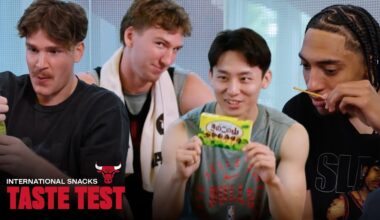 Matas, Yuki, Noa & Lachlan taste-test international snacks 🥨🍟 | Chicago Bulls