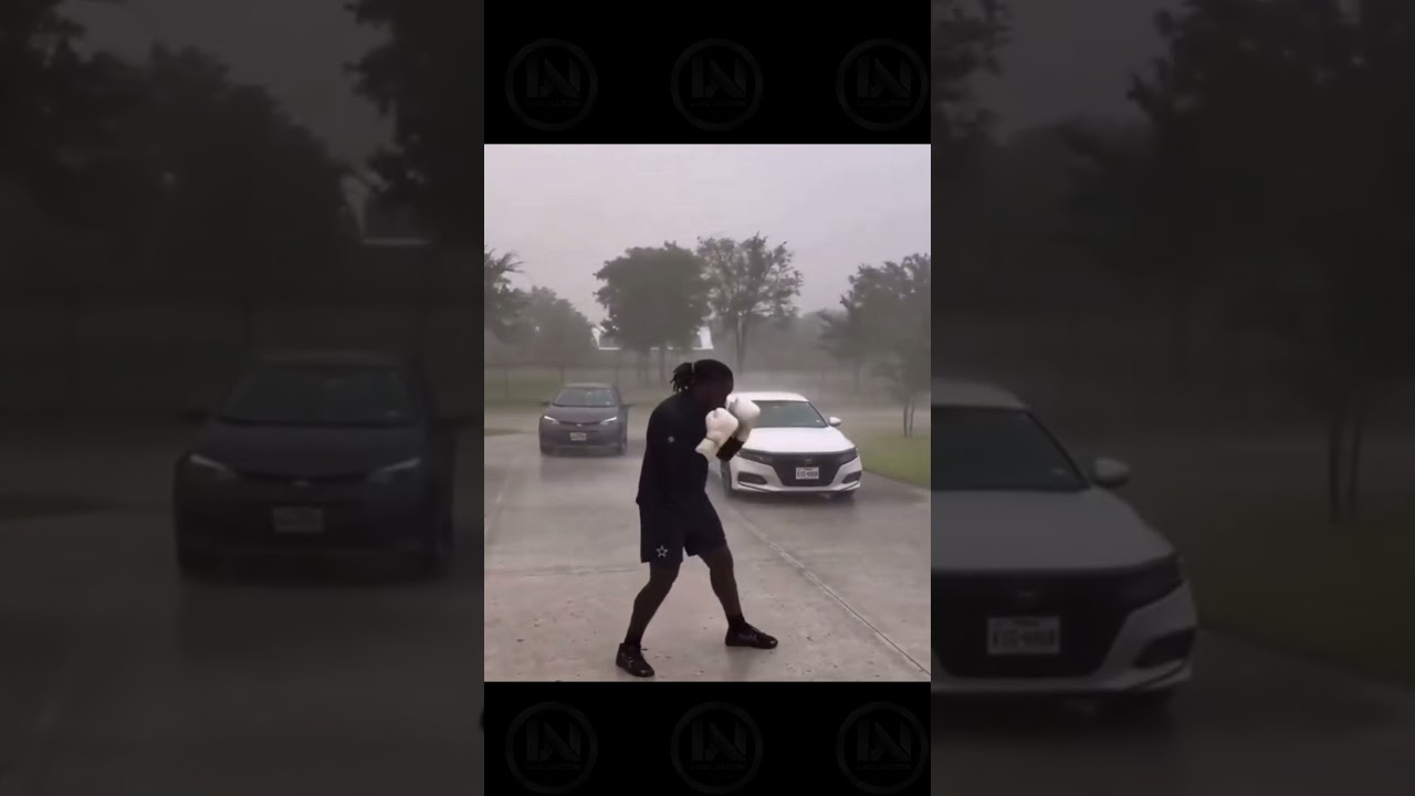#Cowboys Tyler Guyton Putting in WORK in the Rain! No Days Off! 🥊🌧️