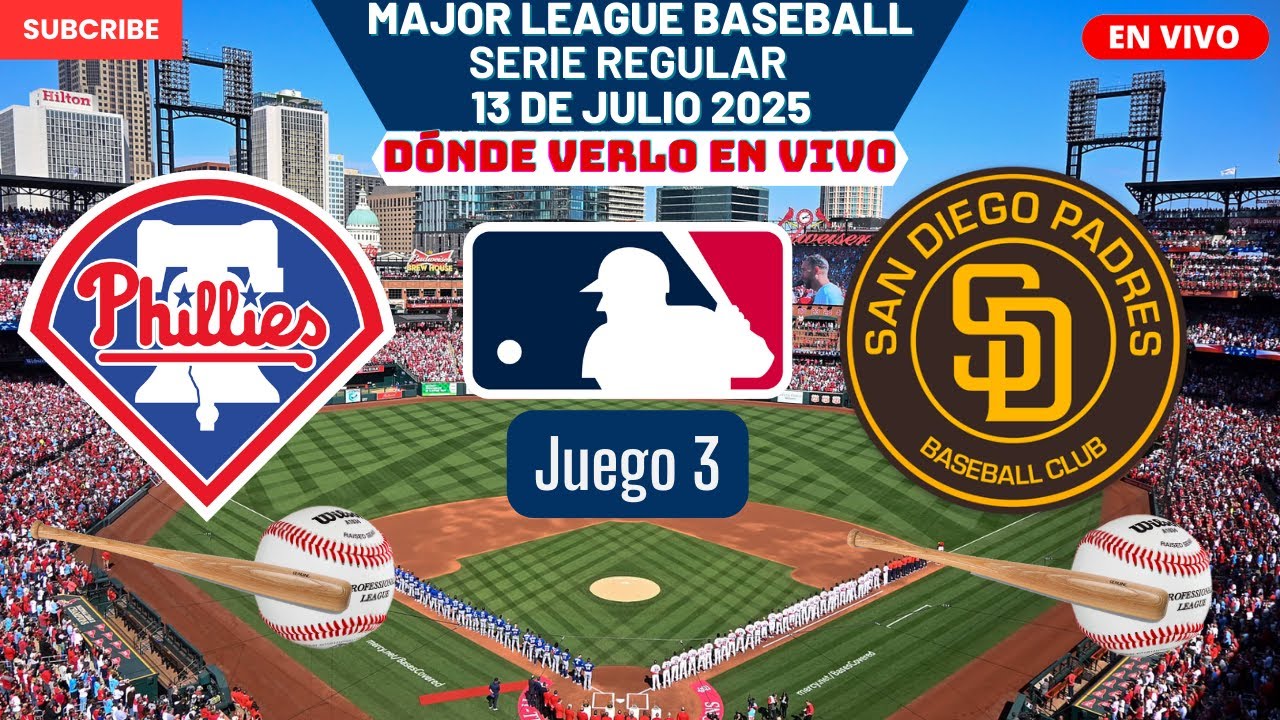 ⚾️Philadelphia Phillies vs San Diego Padres⚾️Dónde Ver El Partido EN VIVO|Juego 3 MLB 2025