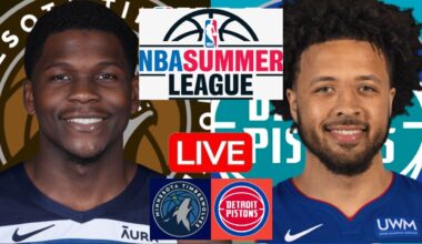 LIVE: MINNESOTA TIMBERWOLVES vs DETROIT PISTONS | NBA SUMMER LEAGUE | PLAY BY PLAY | SCOREBOARD