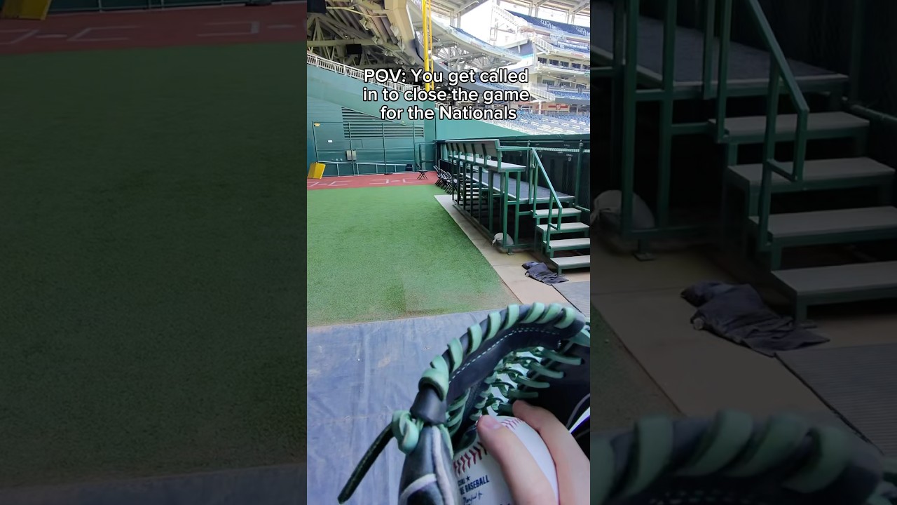 POV: Washington Nationals relief pitcher bullpen cart entrance #mlb #baseball