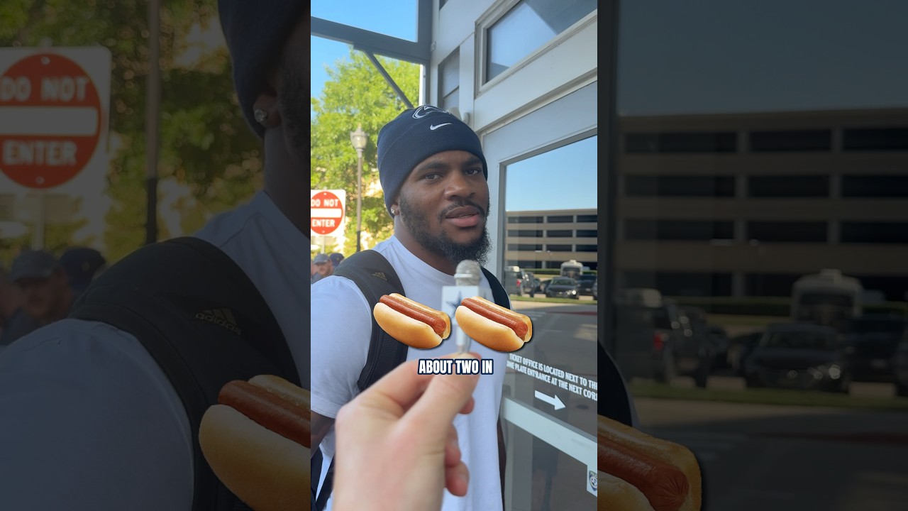 celebrating the holiday the right way 🌭 #DallasCowboys #NFL #hotdog #MicahParsons #shorts
