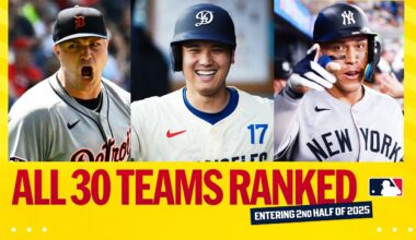 POWER RANKINGS entering the second half of 2025! (All 30 teams ranked!)