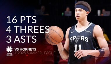 Carter Bryant 16 pts 4 threes 3 asts vs Hornets 2025 Summer League