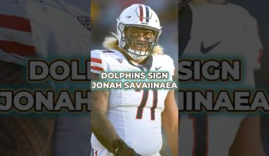 Miami Dolphins Sign Rookie Contract With Jonah Savaiinaea #nfl #dolphins #shorts