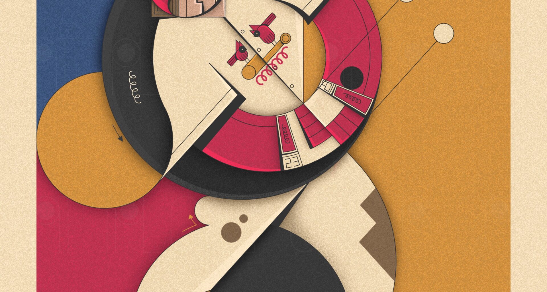 I just completed a piece inspired by the David Freese game. My style is inspired by Bauhaus, art deco, cubism.. Let me know your thoughts regardless of what you think!