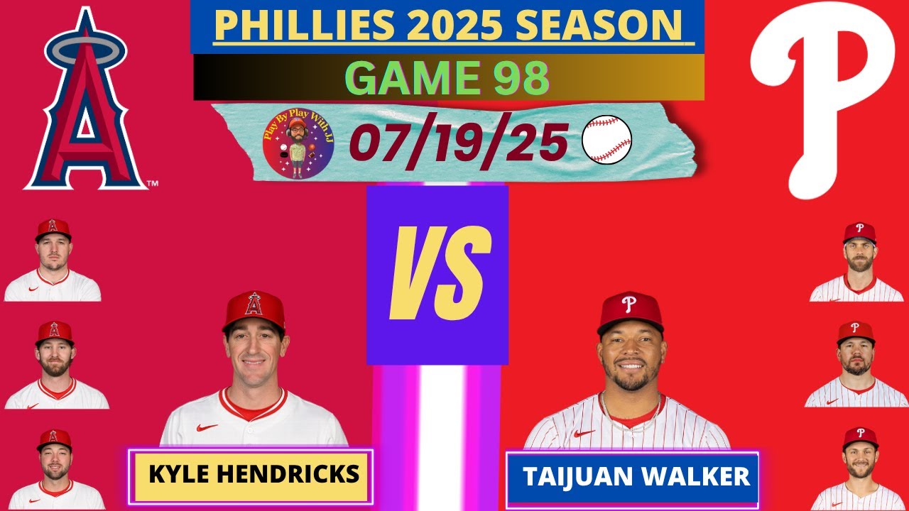 Philadelphia Phillies vs. Los Angeles Angels LIVE PLAY-BY-PLAY (07-19-25) #phillies #angels