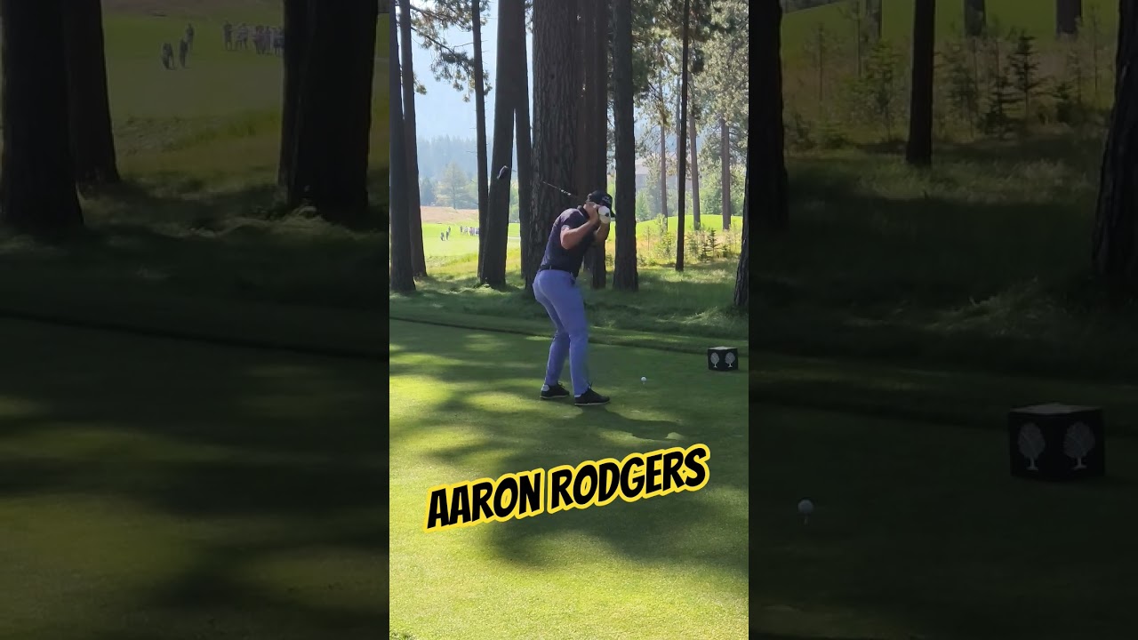 Aaron Rodgers Pittsburgh Steelers nails his drive 🏈 ⛳️  #accgolf 2025