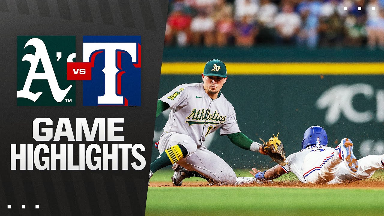 Athletics vs. Rangers Game Highlights (7/21/25) | MLB Highlights