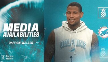 Darren Waller meets with the media | Miami Dolphins